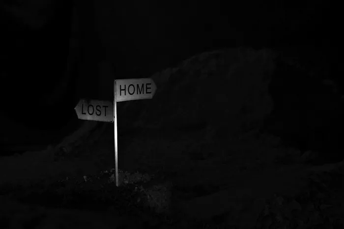 木板，选择，回家或丢失，回家，丢失，道路