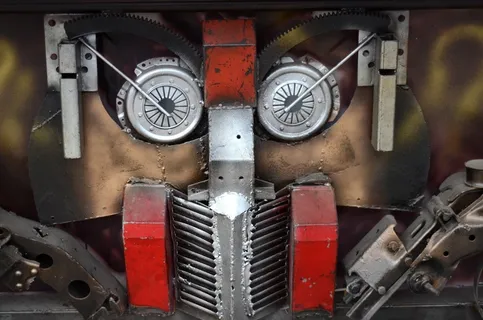 街景，变形金刚，机器人，零件，艺术