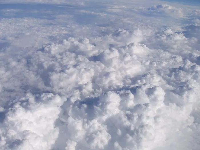 白色，蓬松，云团，天空，多云，Cloudscape，空气