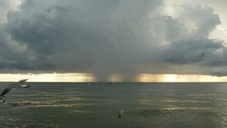 云，雨，水，天空，自然，大海，景观，海洋