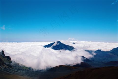 云层上方,天空,山脉,高峰,风景,蓝色 云层上方,天空,山脉,高峰,风景,蓝色