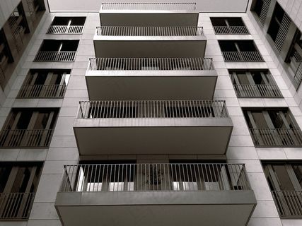 建筑，现代，建筑，外立面，杜塞尔多夫