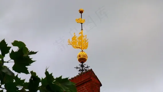 风标，镀金，船舶，山墙