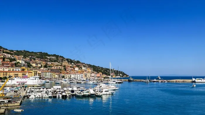 波尔图圣斯特凡诺，意大利，托斯卡纳，端口，天空，海