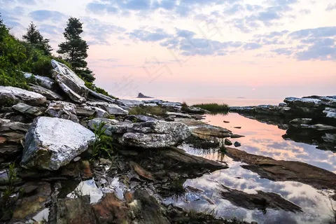 自然，风景，反射，镜子，天空，地平线