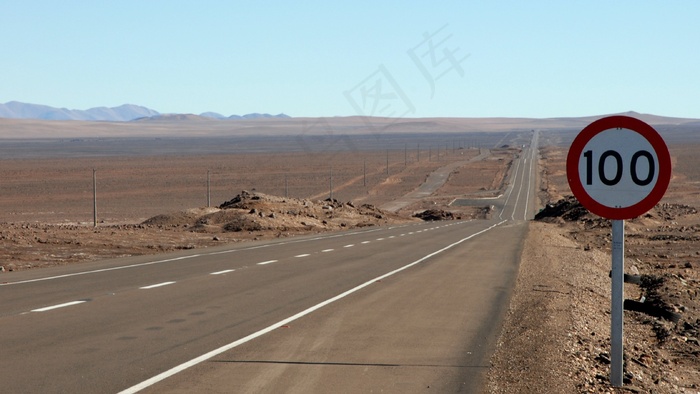 智利，泛美，道路，风景，限速