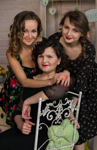 家庭，幸福，姐妹