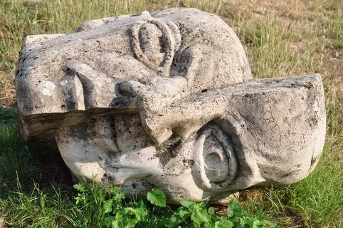 雕像，面部，命运，破碎，双胞胎