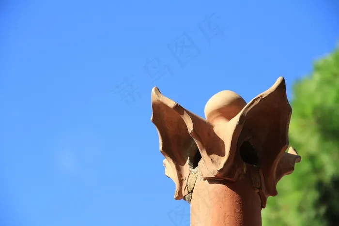 烟囱，天空，蓝色，烟囱