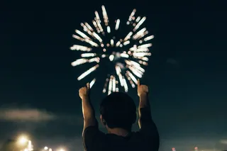 繁荣，烟花，美国人，七月四日，第一