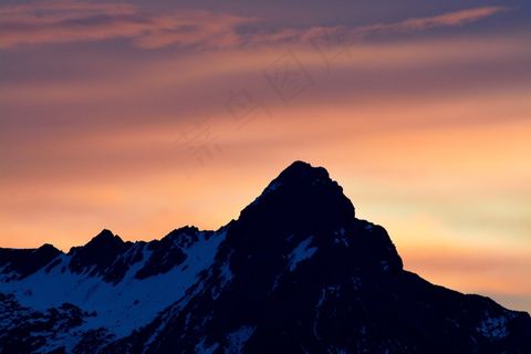 山，山峰，天空，自然，雪