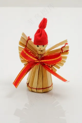 圣诞节，装饰，稻草，来临，装饰