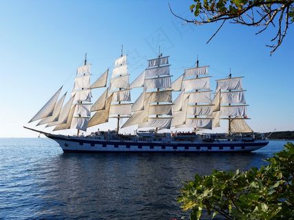 帆船，轮船，海上