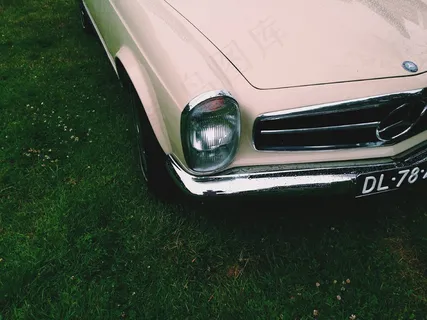 梅赛德斯·奔驰，汽车，前排，前大灯，粉红色，Sl，经典