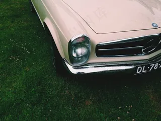 梅赛德斯·奔驰，汽车，前排，前大灯，粉红色，Sl，经典