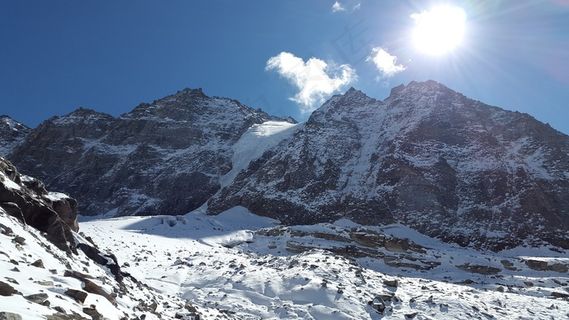 Vertainspitze，南蒂罗尔，高山，北墙，冷