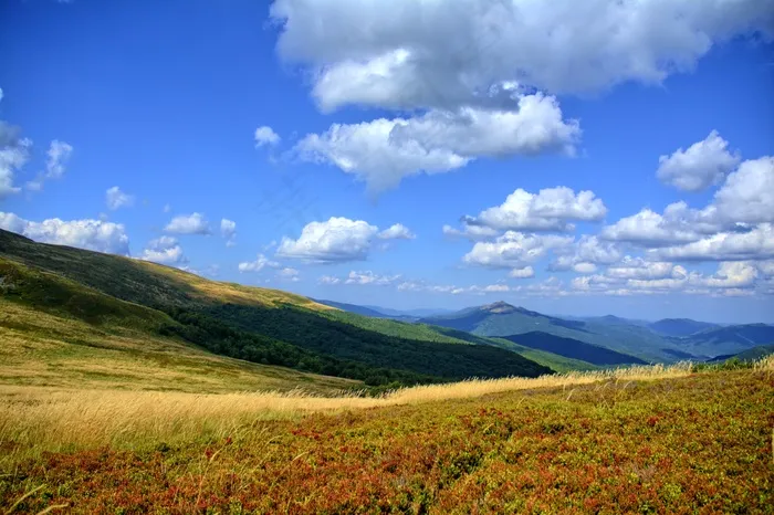 Bieszczady，山，沉默，波兰，天空