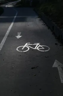 自行车道,量规,自行车道,自行车,离,道路,焦油 自行车道,量规,自行车道,自行车,离,道路,焦油