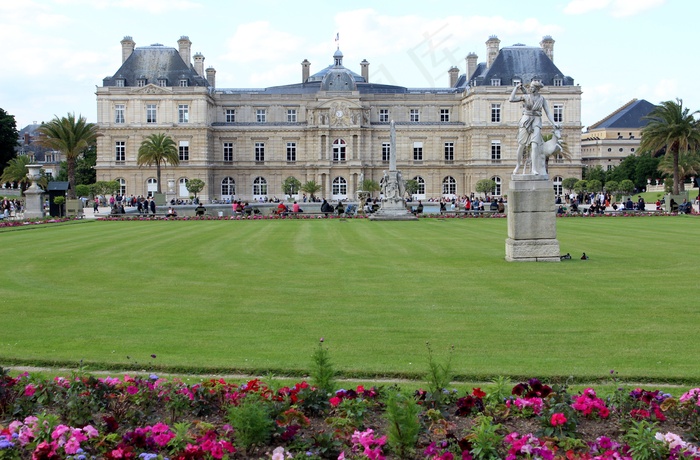 巴黎，法国，具有里程碑意义，天空，云，Jardin杜