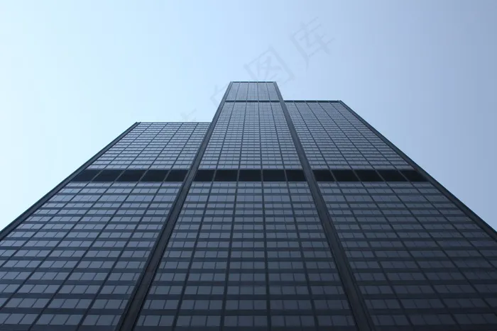 建筑，透视图，摩天大楼，企业，现代