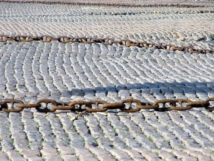 链，大，链接，鹅卵石，钢，结实