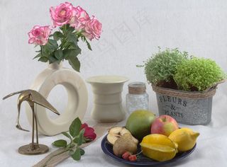 静物，水果，水果碗，苹果，组成