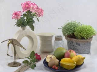 静物，水果，水果碗，苹果，组成