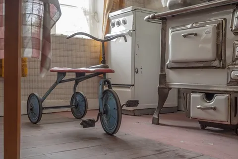 三轮车,复古,厨房,炉子,怀旧之情,古董 三轮车,复古,厨房,炉子,怀旧之情,古董