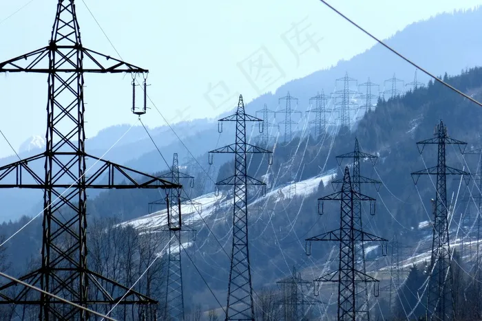 电线杆，当前高速公路，电力线，电源