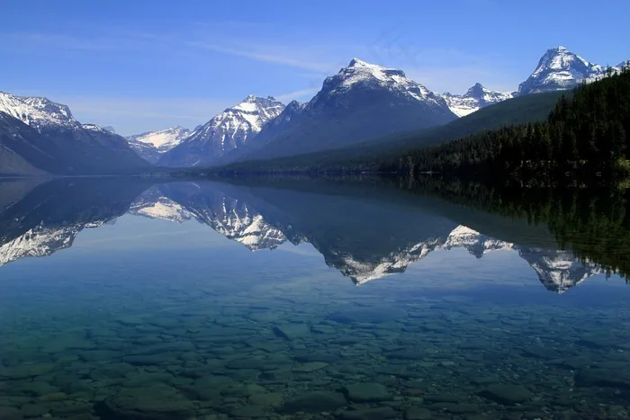 麦当劳湖，景观，山，天际线，高峰