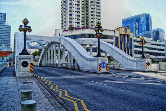 新加坡，城市，城市，建筑物，桥梁，道路