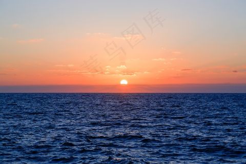 水，沧海，海洋，地平线，涟漪，波浪，天空，日落