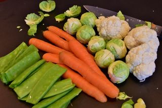 蔬菜，生食，胡萝卜，花椰菜，豆类