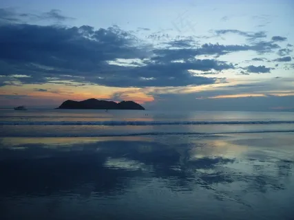 日落，三月，云，地平线，景观