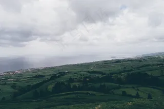 草原,山峦,天空,风景,树,丘陵