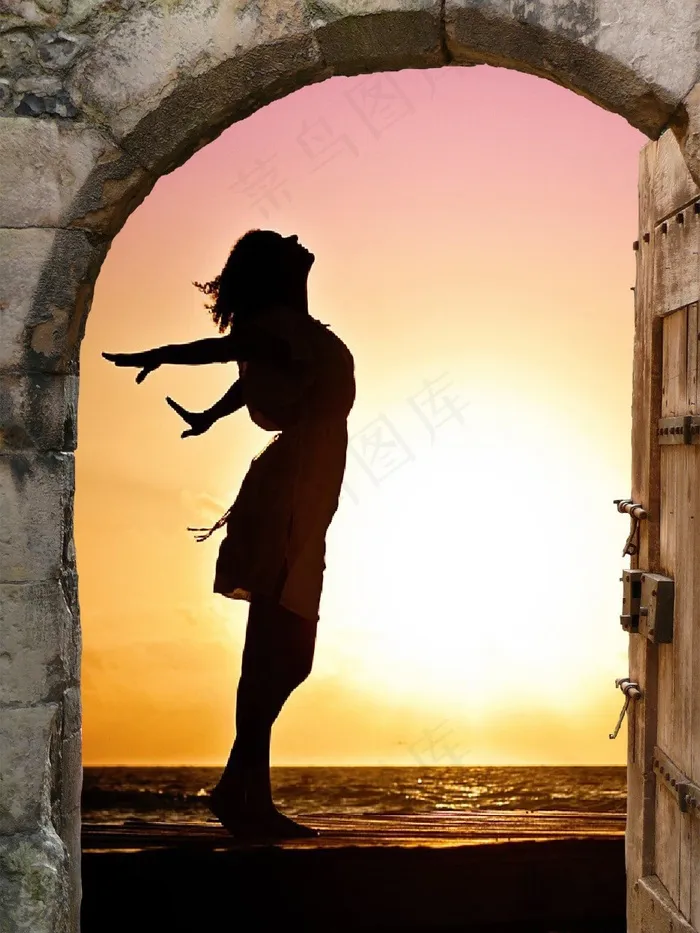 目标，门，自由，喜悦，运气，自然，天空