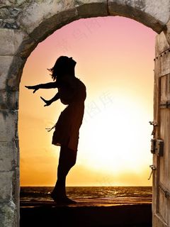 目标，门，自由，喜悦，运气，自然，天空