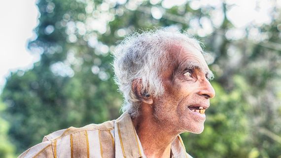 老，人，リボンとユーロ，可怜，笑，雄性，老人，脸