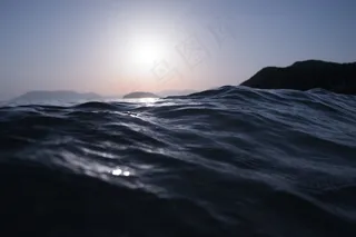 水，波浪，涟漪，表面，沧海，海洋，天空，性质