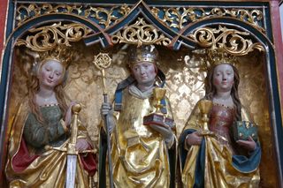 图标，镀金，凯瑟琳，圣康拉德，芭芭拉