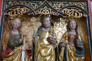 图标，镀金，凯瑟琳，圣康拉德，芭芭拉