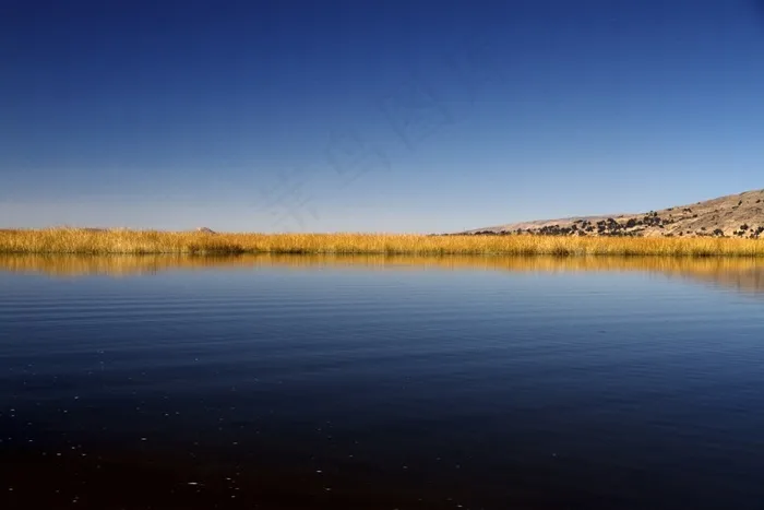 湖，天空，蓝色，土地，水，自然，景观