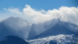 山，高峰，雪，天空，科罗拉多州，景观