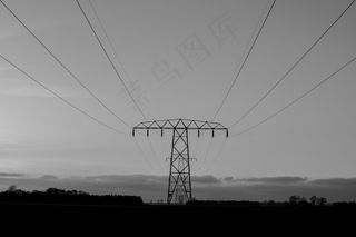 建筑,杆塔,天空,室内一角,墙,电力黑白塔