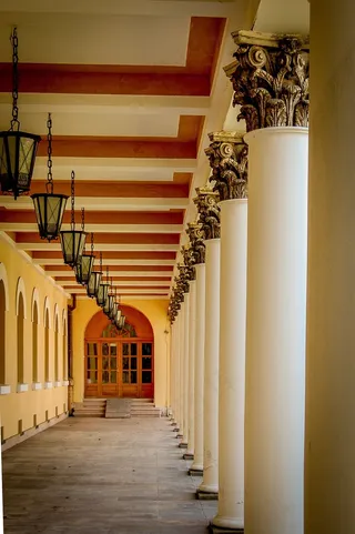 建筑，节奏，建筑，圆柱，门