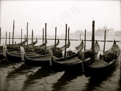 吊船，威尼斯，意大利，水，运河，架构