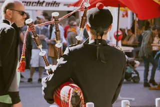 商场,军乐队,管乐队,军人,包,风笛演奏者