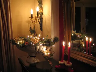 圣诞节，浪漫，来临，光，蜡烛，气氛