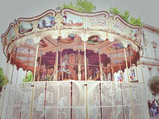 旋转木马，法国，复古