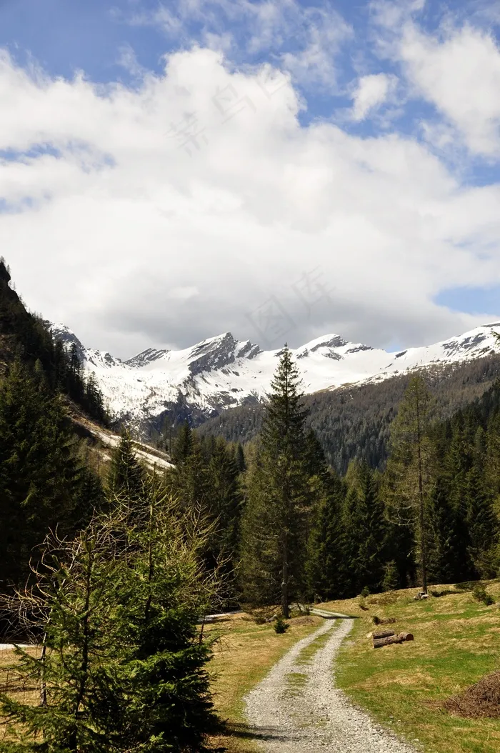 山，高山，离开，提契诺州，瑞士，全景图